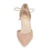 Allegra K Women's Ankle Tie Point Toe High Block Heel Dress Pumps - 2 of 4
