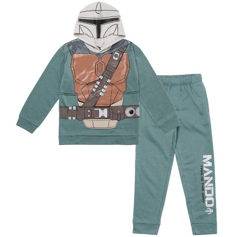 Star Wars The Mandalorian Little Boys Fleece Pullover Hoodie Pants Green 5 Target