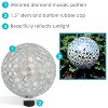 Sunnydaze Indoor/Outdoor Mirrored Diamond Mosaic Gazing Globe Glass Garden Ball - 10" Diameter - Silver - 2 of 4