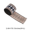 Unique Bargains Gift Wrap Ribbons Faux Linen Black White 179.13"x2.48" 1 Pc - 3 of 4