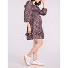 Women's Smocked Babydoll Long Sleeve Mini Dress | Motherhood Maternity - 3 of 4