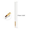 Unique Bargains Plaid Nail Painting Brushes for Home DIY Polish Painting Gold Tone Clear White - 4 of 4