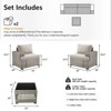 Outdoor Sectional Sofa Patio Furniture Sets with Thickened Cushions - 3 of 4