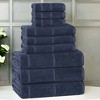 Smart Twist Viscose Cotton Blend Medium Weight Solid Thick Border Towel Set by Blue Nile Mills - 2 of 4