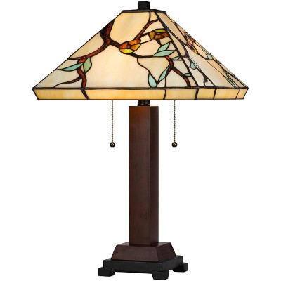 Cal Lighting BO-3101TB 60W X 2 Metal/Resin Tiffany Table Lamp