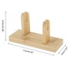Unique Bargains Detachable Flat Angle Multi-Function Fan Display Stand Wood Color 1 Pc - 3 of 4