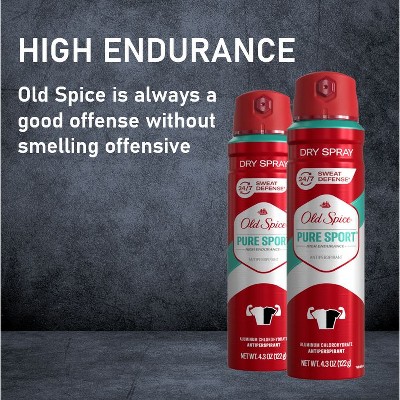 Old Spice Men&#39;s High Endurance Anti-Perspirant and Deodorant Invisible Dry Spray for Men - Pure Sport Scent - 4.3oz_1