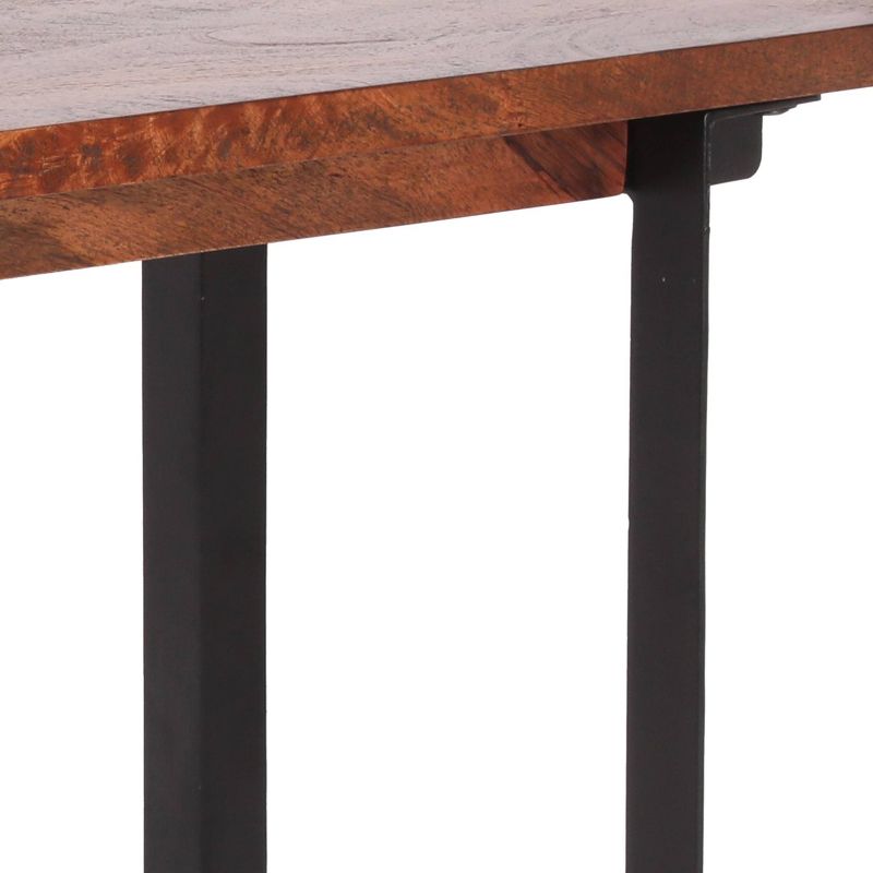 Pisgah Handcrafted Modern Industrial Mango Wood Dining Bench Country Brown/Black - Christopher Knight Home, 6 of 7