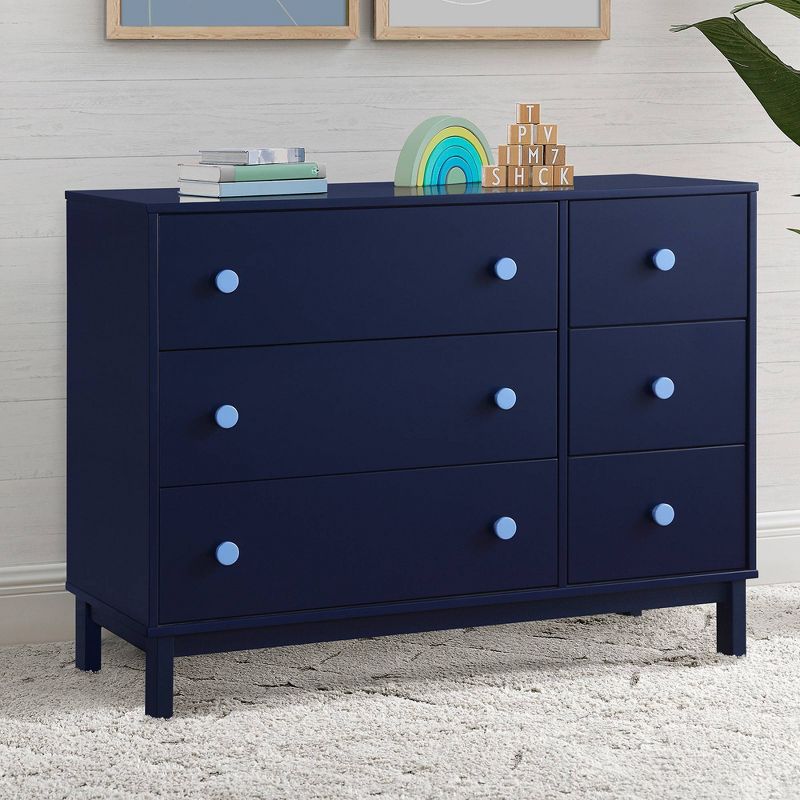 BabyGap by Delta Children Legacy 6 Drawer Dresser with Interlocking Drawers - Navy/Light Blue, 2 of 11