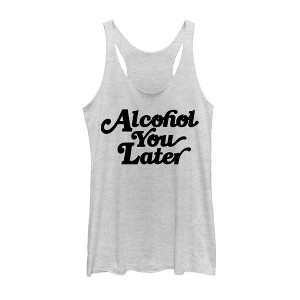 Women's CHIN UP Alcohol You Later Racerback Tank Top - 1 of 3