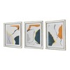 Set of 3 Modern Abstract Framed Under Glass Wall Arts - A&B Home: Vertical Mixed Media, Includes Mounting Hardware - 4 of 4