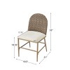 Christopher Knight Home Fiorael Farmhouse Rattan Upholstered Dining Chairs (Set of 2) - 4 of 4