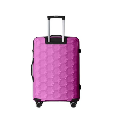INFURNIC Bag And Luggage Sets Lightweight Hard Shell Suitcase Set 3 Piece Luggage with Rolling Wheels, Family-Friendly, Pink, 20.08"*11.81"*30.12"