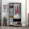 NicBex Armoire Wardrobe Closet Storage Cabinet with Doors & Drawer & Shelves for Bedroom - 4 of 4