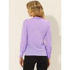 INSPIRE CHIC Women's Bow Tie Neck Elegant Long Sleeve Solid Work Office Blouse - 4 of 4