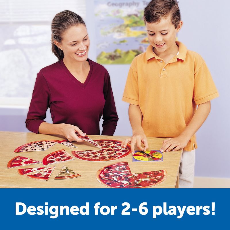 Learning Resources Pizza Fraction Fun Game, 13 Fraction Pizzas, 16 Piece Game, Ages 6+, 3 of 6