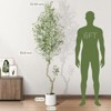 5FT（2PCS) Tall Faux Olive Tree，  with White Planter and Green Fake Moss for Home Office Living Room Bedroom Stairs Foyer Decor - 3 of 4