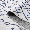 Acekool Washable Boho Area Rug, Low Pile, Non Slip, Foldable, Geometric Print for Entryway, Kitchen, Living Room, Blue Gray, Multi Sizes - 4 of 4