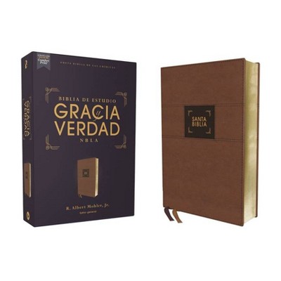 Nbla Biblia de Estudio Gracia Y Verdad, Leathersoft, Café, Interior a DOS Colores - by  Vida (Leather Bound)