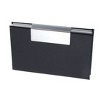 Unique Bargains Metal Business Cards/magnet card/ID Holder Coated Leather - Black - 4 of 4