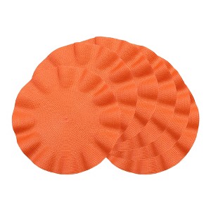 REGALWOVEN Farmhouse Placemats Set of 6 Placemats with Wavy Edge for Dining Table Decor Indoor Outdoor Washable Kitchen Table Mat - 1 of 4