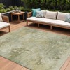 HomeRoots 8' X 10' Sage And Beige Abstract Washable Indoor Outdoor Area Rug - 2 of 4