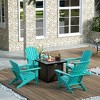 WestinTrends Outdoor Patio Adirondack Chair With Square Fire Pit Table Sets - 2 of 2