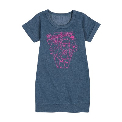 - Mattel - Pink Draculaura Graphic Short Sleeve Fleece Dress
