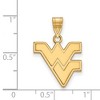 Black Bow Jewelry 14k Yellow Gold West Virginia Mountaineers NCAA Medium Pendant - 2 of 3