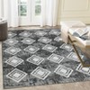 Washable Modern Geometric Grid Rug Non Slip Low Pile Rug Soft Contemporary Throw Floor Cover Foldable Indoor Carpet for Living Room Bedroom - 4 of 4