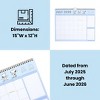 Yoobi 12"x15" 2025-2026 Peanuts Monthly Wall Calendar Blue Snoopy Dance, School Supplies - 3 of 4