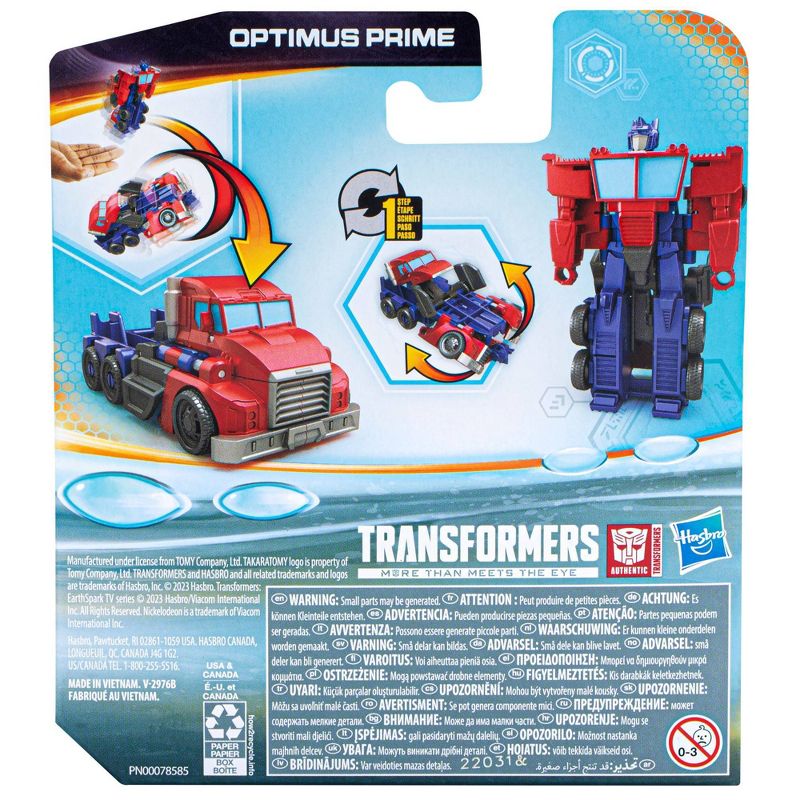 Transformers EarthSpark 1-Step Flip Changer Optimus Prime Action Figure, 5 of 6