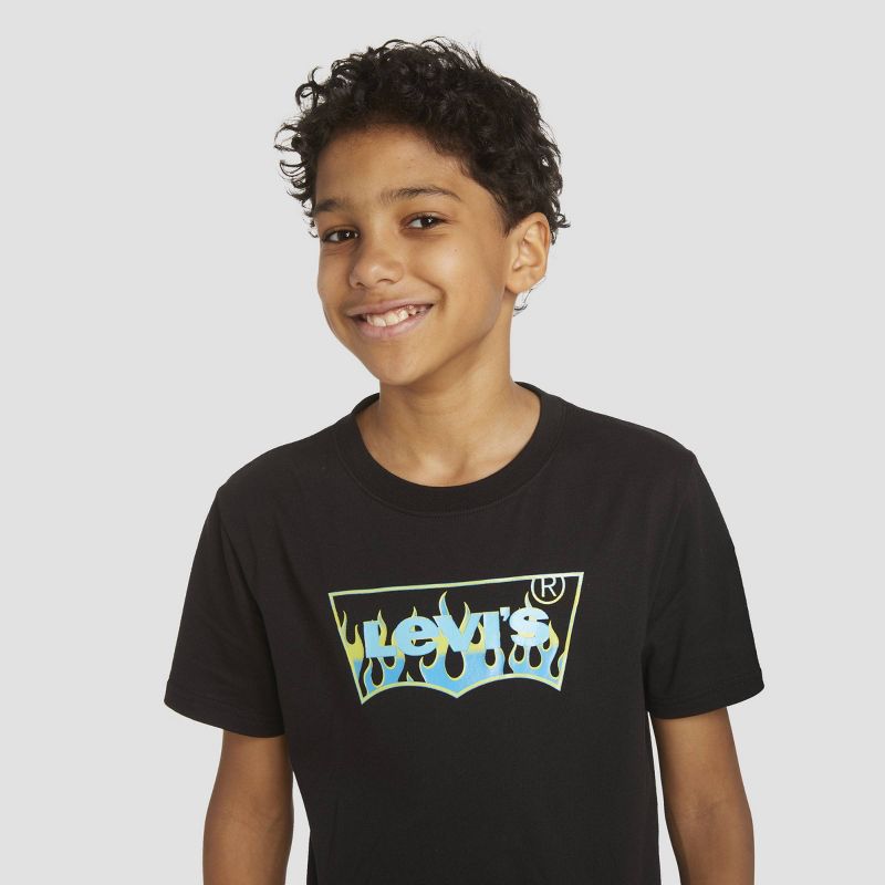 Levi's® Boys' Short Sleeve Batwing Logo Graphic T-Shirt - Black, 3 of 11
