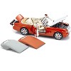 Rolls Royce Phantom Drophead Coupe Orange Metallic with Silver Hood 1/18 Diecast Model Car by Kyosho - 2 of 4