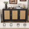 Rattan Sideboard Cabinet, Rattan Credenza Storage Cabinet, Boho Sideboard Buffet Cabinet - 2 of 4