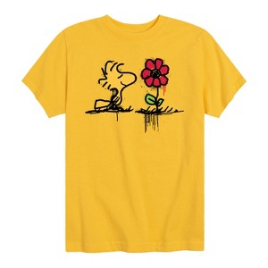 Boys' - Peanuts - Woodstock Rose Short Sleeve Graphic T-Shirt - 1 of 4