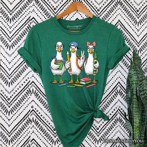 Goose Back to School T-Shirt, Cute Teacher Student Classroom Tee | OrnamentallyYou - 1 of 4