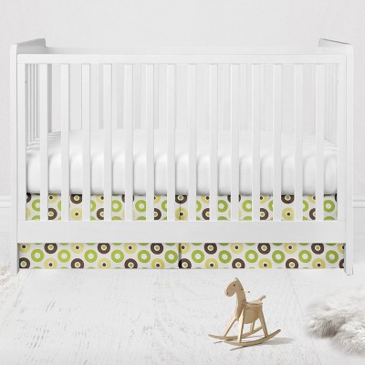 Bacati - Mod Dots Green/Yellow/Choc Crib Skirt