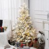 Whisen 5FT Prelit Artificial Christmas Tree with LED Light and 931 Tips, Metal Base - Green - 2 of 4