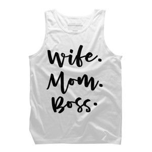 Men's Design By Humans Wife. Mom. Boss. By TheBlackCatPrints Tank Top - 1 of 2