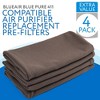 Impresa 4 Pack Replacement Washable Pre-Filters for Blueair Blue Pure 411 Dark Grey Color - 3 of 4