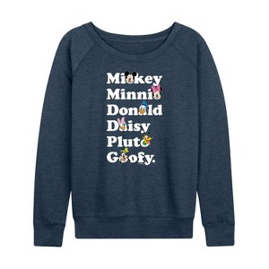 Women's - Disney - Character List Lightweight French Terry Slouchy - 1 of 4