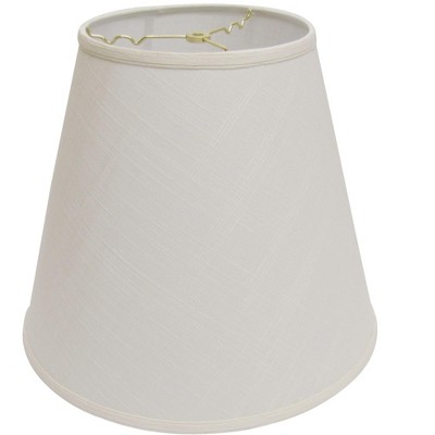 Vynxaria Lampshades: White Extra Deep Slant Empire Shade, 10" x 18" x 15" with Washer Fitter