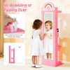 Tangkula 3 In 1 Kids Jewelry Cabinet w/3-Color Lighted Full Length Mirror Clothes Rack - 4 of 4