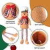 Aoibox Gingerbread Man Christmas Tree Topper 18.9 in Felt Plush Decoration Unique Holiday Table Fireplace Windowsill Decor 1 Piece - 3 of 4