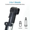 iMountek "Mini Bike Pump Portable Bicycle Tire Inflator with Mount Frame for Presta & Schrader Valves" Silver & Black - 2 of 4