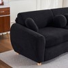 84"W Modern Loveseat Sofa with 5 Ball Pillows, Comfy Chenille Upholstered Sofa Couch 4S - ModernLuxe - 4 of 4