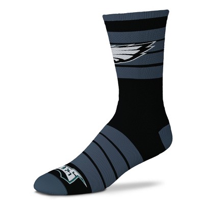 NFL Philadelphia Eagles Black Crew Socks - L