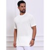 INSPIRE CHIC Men's Waffle Texture Short Sleeve Crew Neck Solid Casual Knitted T-Shirts - 4 of 4
