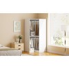 TIRAMISUBEST Corner Wardrobe Storage Cabinet with Locking Wheels & Adjustable Shelf | Space-Saving Closet Organizer for Bedroom - 2 of 4